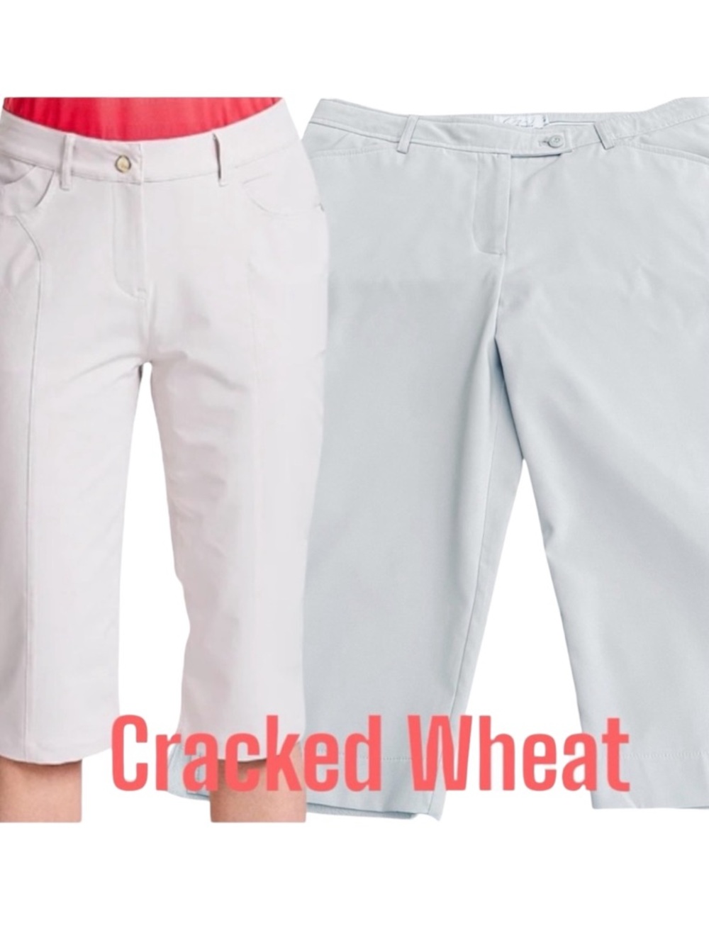 Cracked Wheat Light Grey Longline Golf Shorts (6)